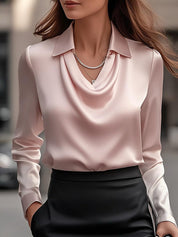 Elena Bellucci | Satin Draped Blouse For Women