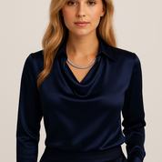 Elena Bellucci | Satin Draped Blouse For Women
