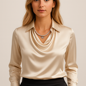 Elena Bellucci | Satin Draped Blouse For Women