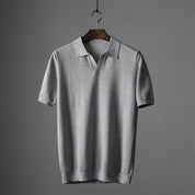 Enzo Bellamy | Textured Knit Polo Shirt For Men