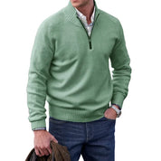 Enzo Bellini | Luxury Quarter Zip Knit Sweater For Men