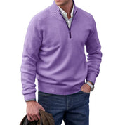 Enzo Bellini | Luxury Quarter Zip Knit Sweater For Men