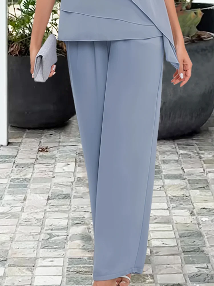 Evelyn Monroe | Elegant Chiffon Trouser Set For Women