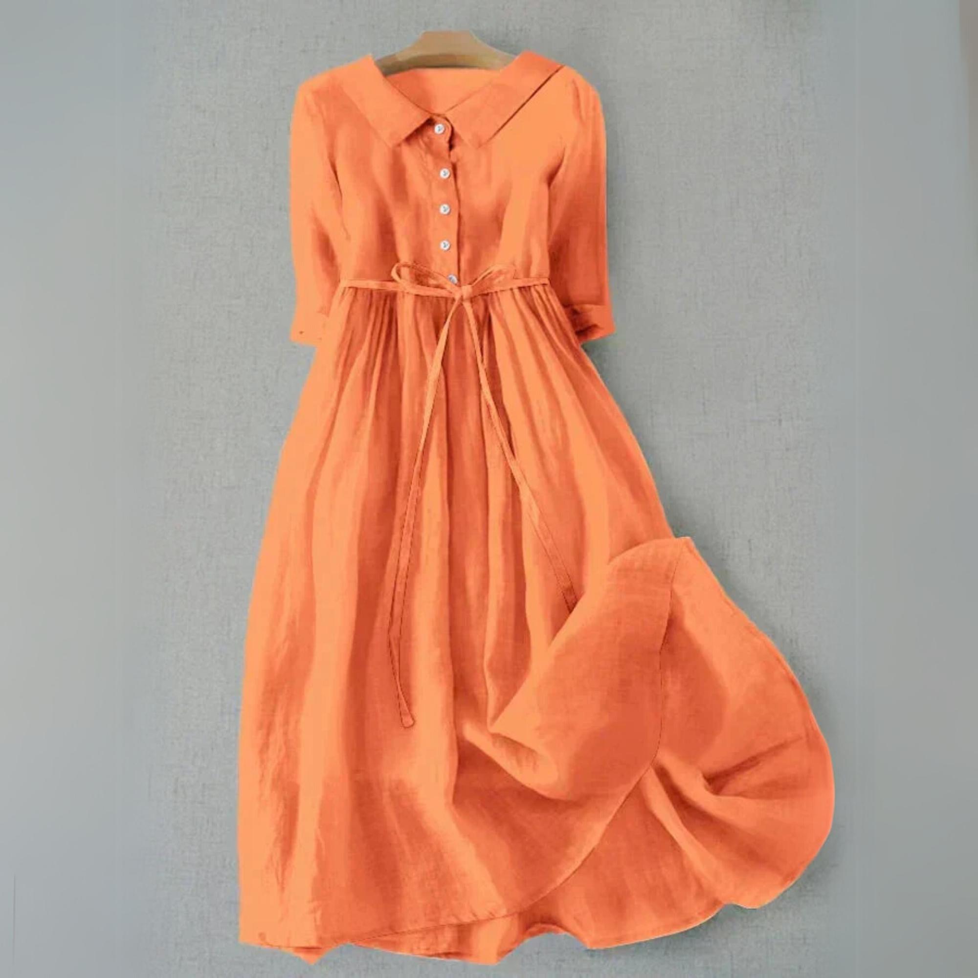 Isabella Laurent | Linen Midi Dress For Women