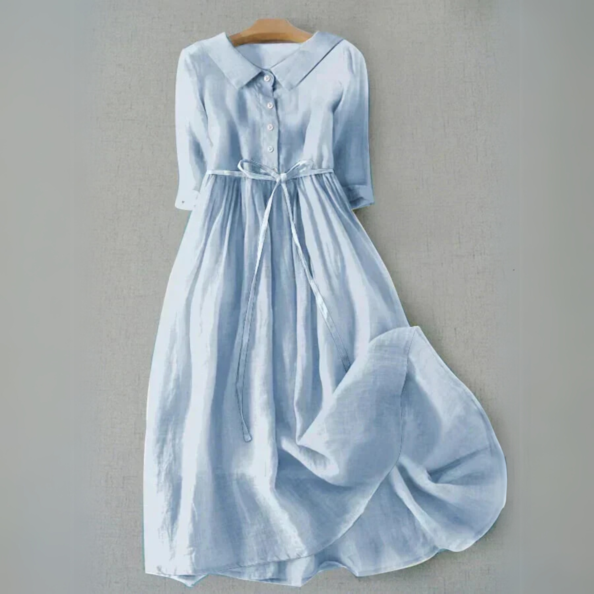 Isabella Laurent | Linen Midi Dress For Women