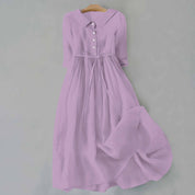 Isabella Laurent | Linen Midi Dress For Women