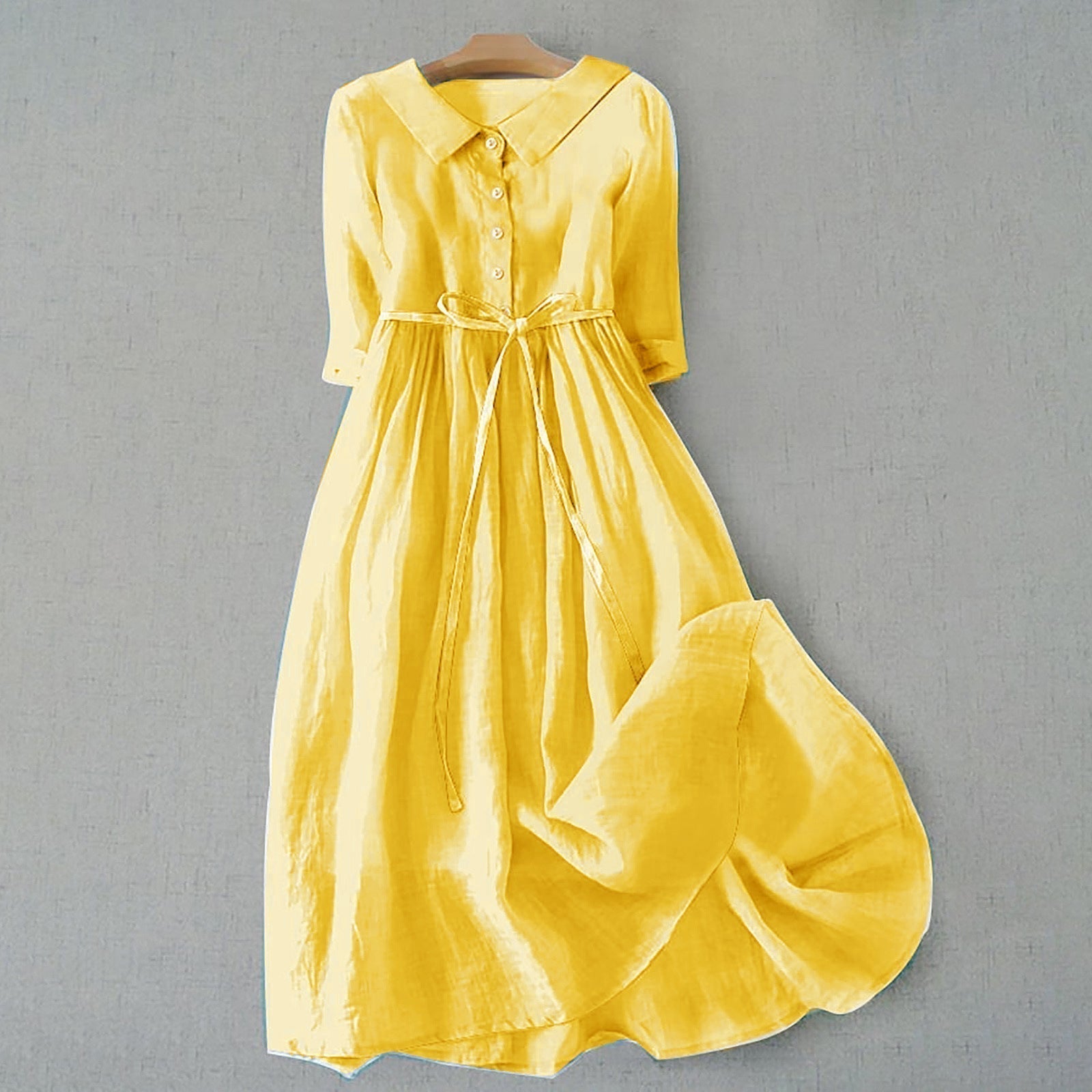 Isabella Laurent | Linen Midi Dress For Women