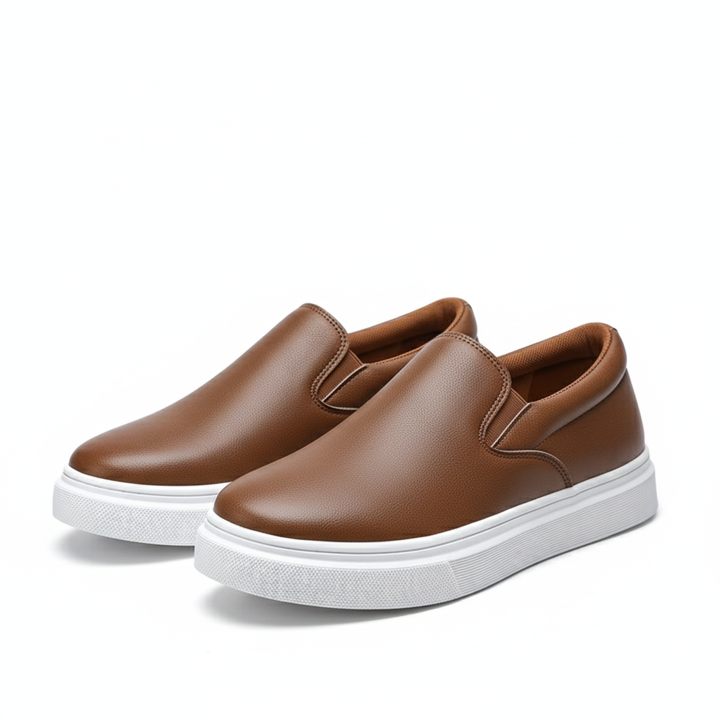 Arthur Kensington | Minimalist Leather Slip-On Sneakers