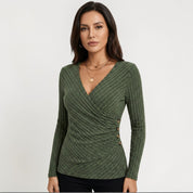 Camille Laurent | Elegant Wrap Knit Top