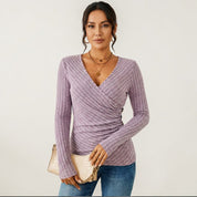 Camille Laurent | Elegant Wrap Knit Top