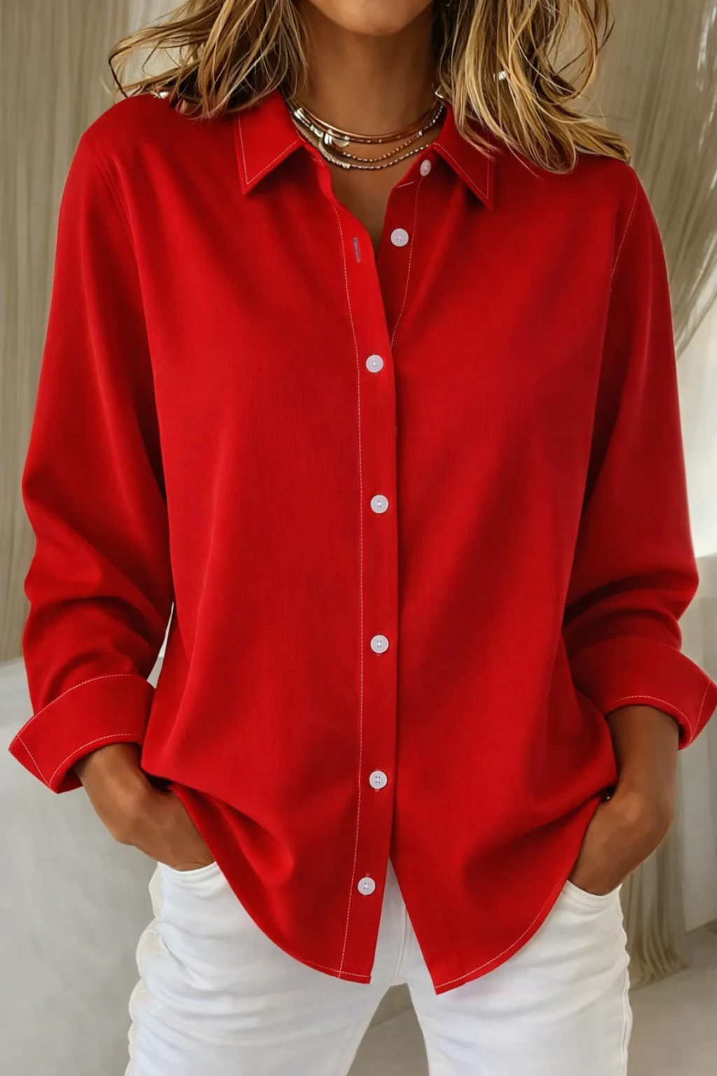 Genevieve Laurent | Classic Button Shirt For Women