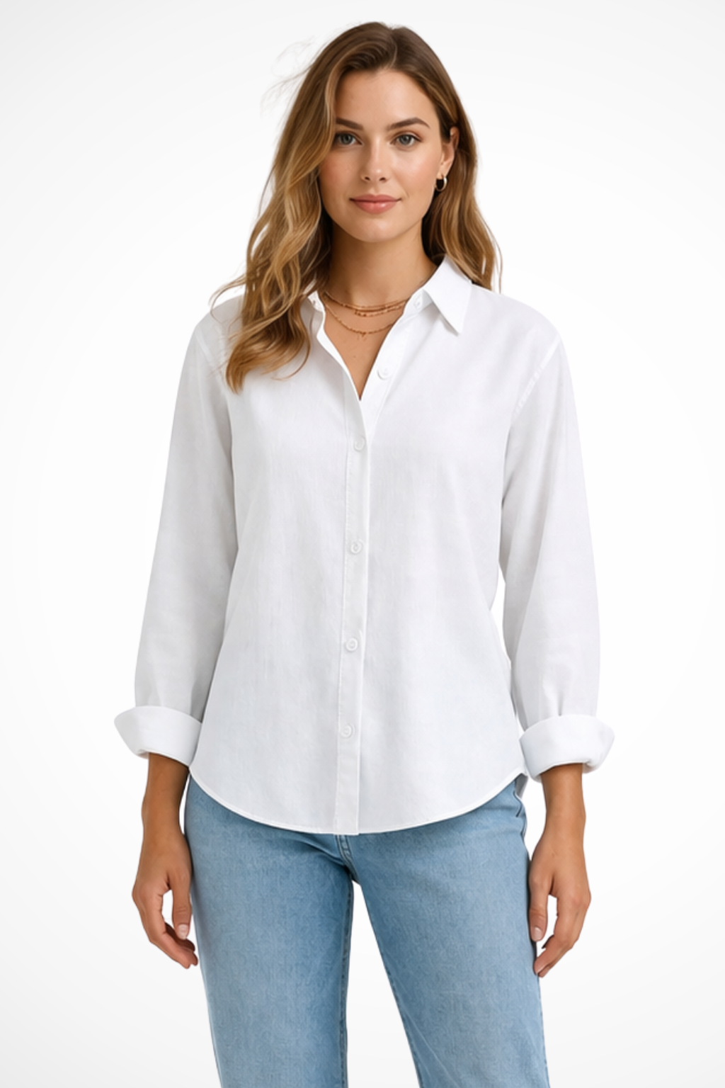 Genevieve Laurent | Classic Button Shirt For Women