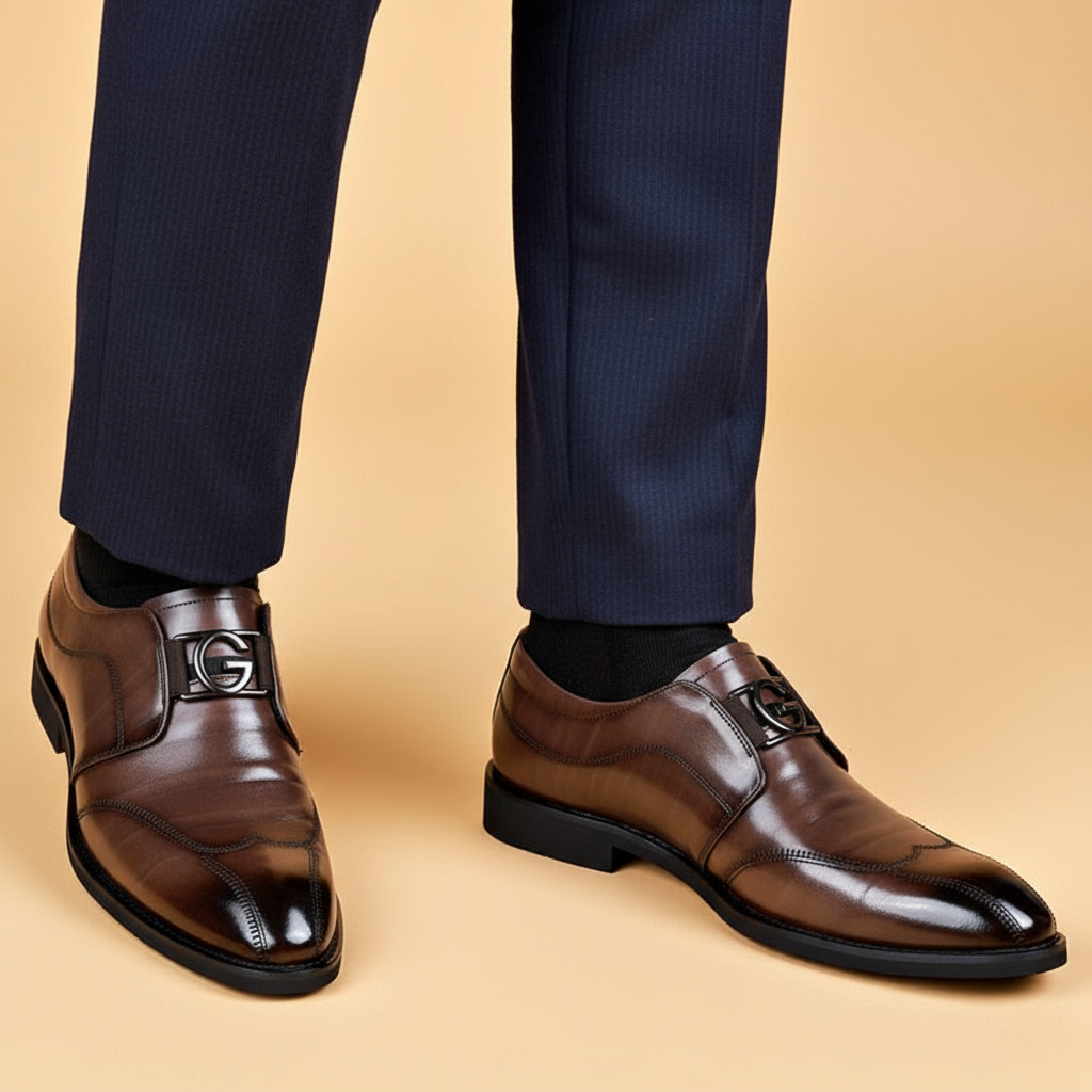 Edward Harrington | Classic Buckle Leather Dress Shoes