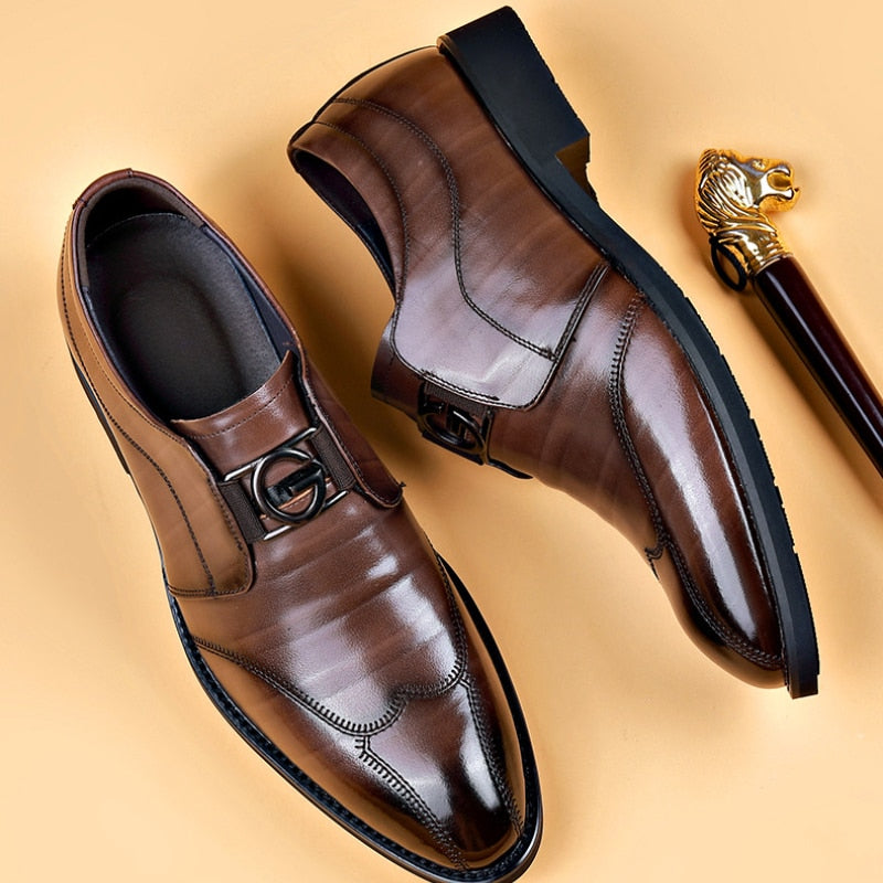 Edward Harrington | Classic Buckle Leather Dress Shoes