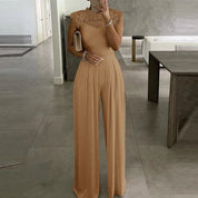Vivienne Monroe | Elegant Lace Wide Leg Jumpsuit For Women