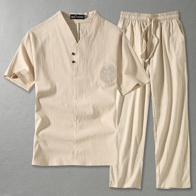 Rafael Bellini | Linen Two-Piece Set For Men