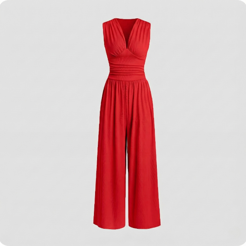 Erica Langston | Elegant V-Neck Jumpsuit For Women
