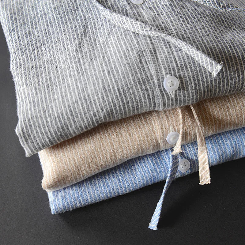 Leonardo Varese | Linen Hooded Shirt For Men