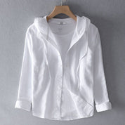 Leonardo Varese | Linen Hooded Shirt For Men