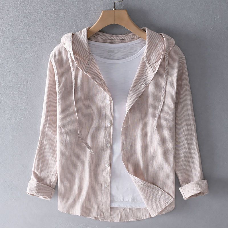 Leonardo Varese | Linen Hooded Shirt For Men
