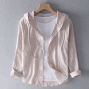 Leonardo Varese | Linen Hooded Shirt For Men