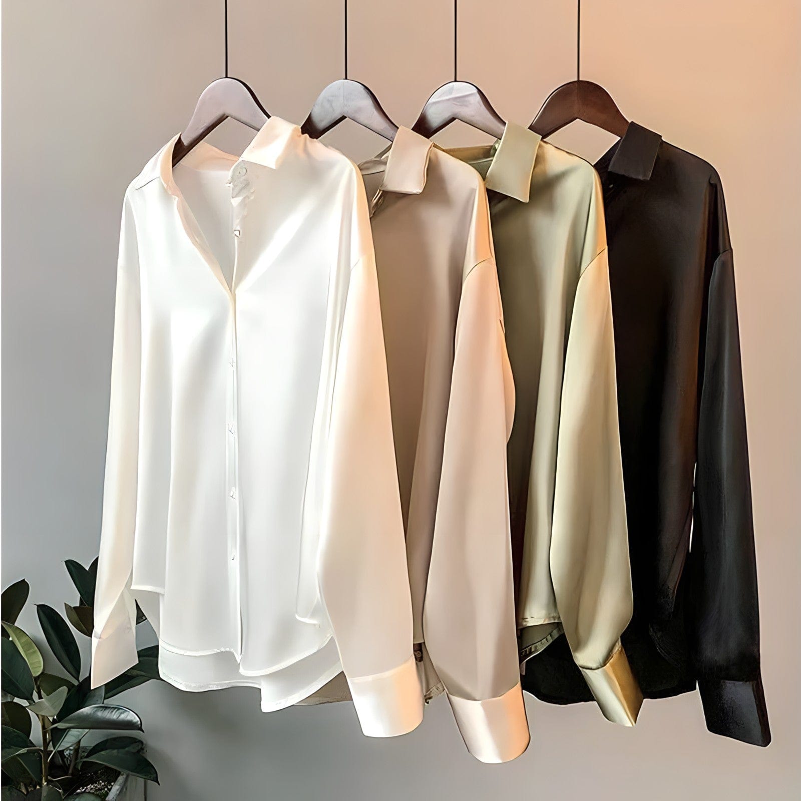 Valentina Moreau | Luxury Satin Button Blouse For Women