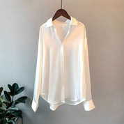 Valentina Moreau | Luxury Satin Button Blouse For Women