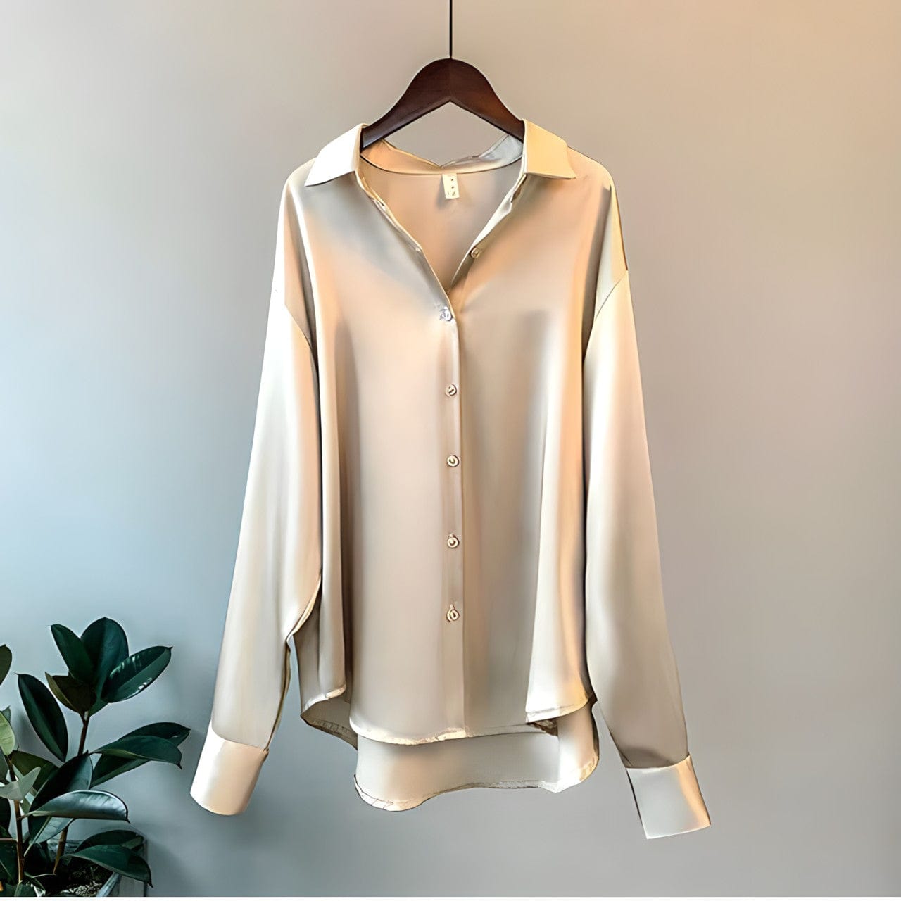 Valentina Moreau | Luxury Satin Button Blouse For Women
