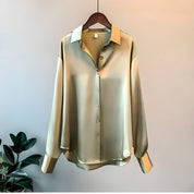 Valentina Moreau | Luxury Satin Button Blouse For Women