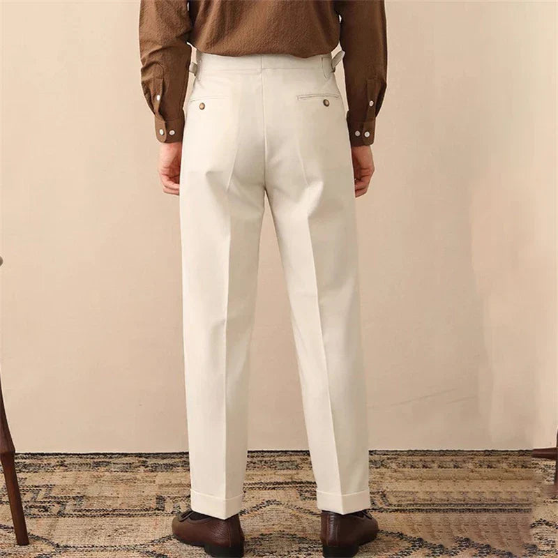 Leonardo Moretti | High-Waist Sartorial Luxe Trousers