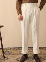 Leonardo Moretti | High-Waist Sartorial Luxe Trousers