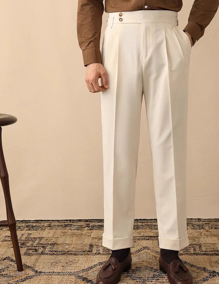 Leonardo Moretti | High-Waist Sartorial Luxe Trousers
