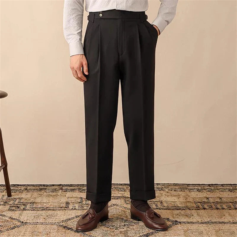 Leonardo Moretti | High-Waist Sartorial Luxe Trousers