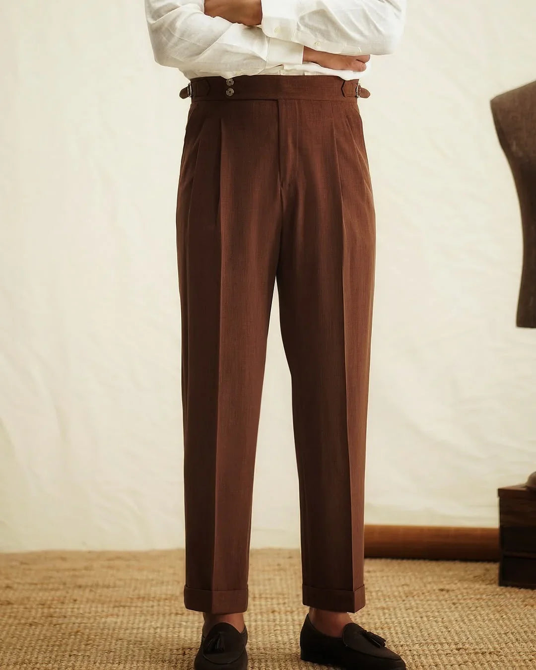 Leonardo Moretti | High-Waist Sartorial Luxe Trousers