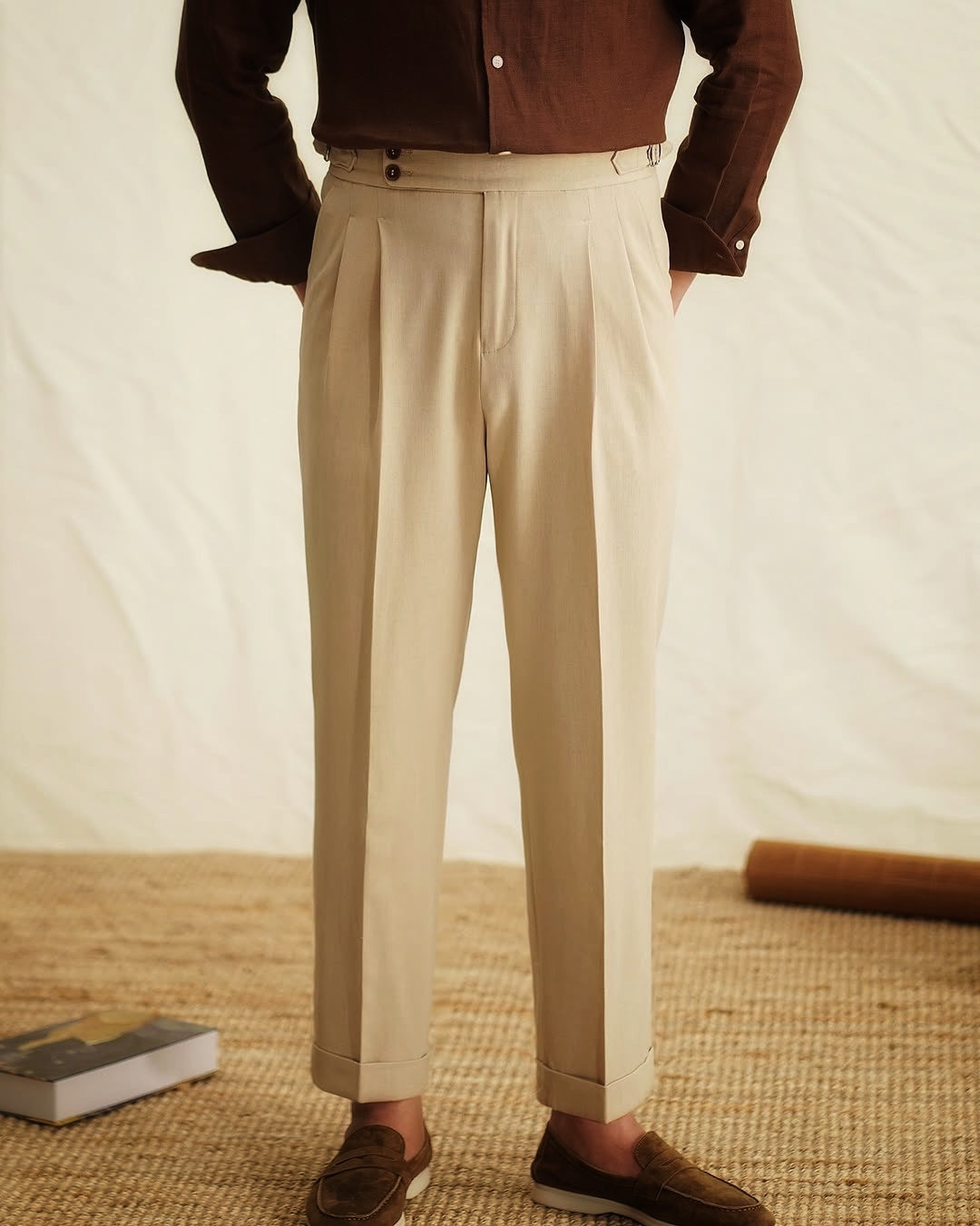 Leonardo Moretti | High-Waist Sartorial Luxe Trousers