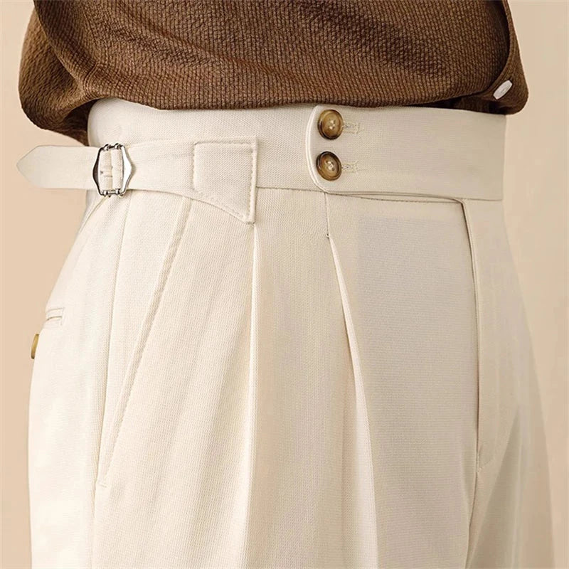 Leonardo Moretti | High-Waist Sartorial Luxe Trousers