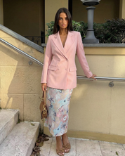 Rosalind Beaumont | Pink Double-Breasted Blazer for Women