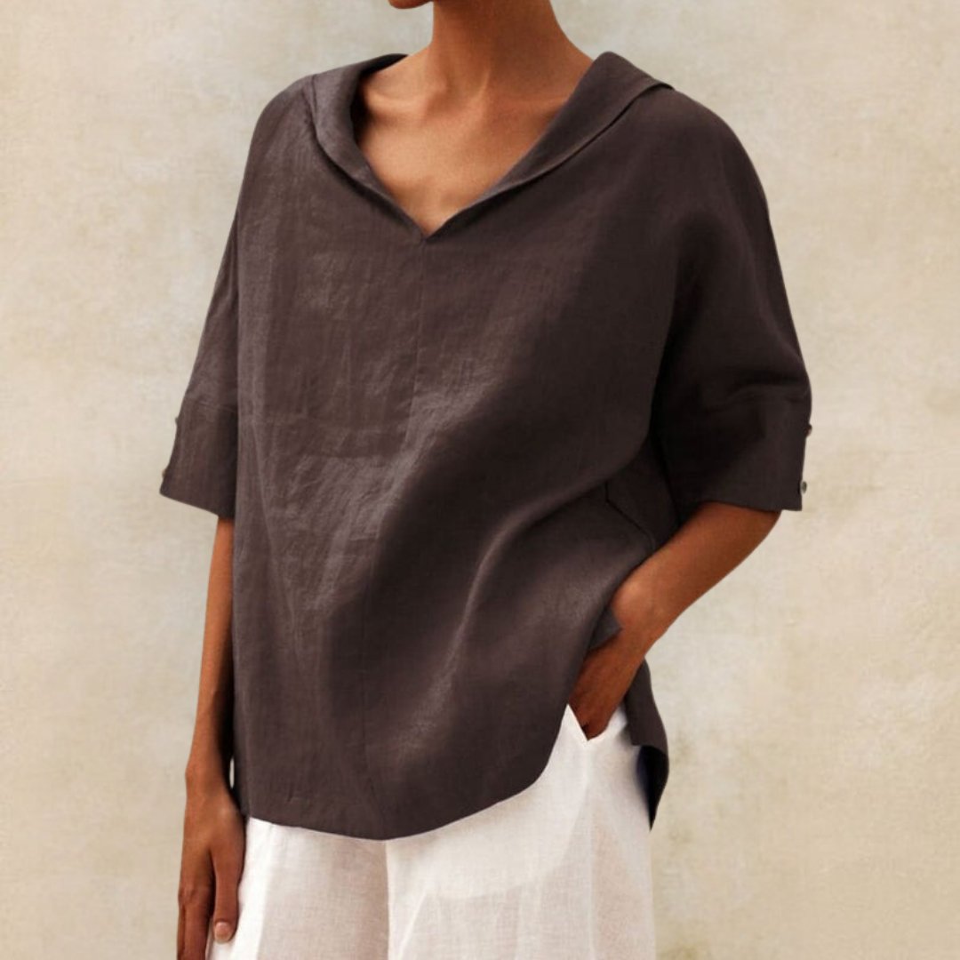 Isabella Moreau | Relaxed Linen Blouse For Women