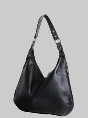 Adeline Vosburgh | Black Leather Shoulder Bag for Women