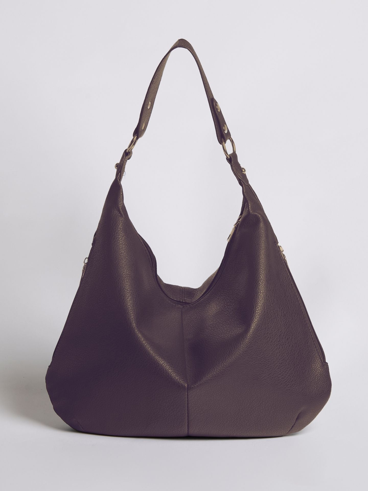 Adeline Vosburgh | Black Leather Shoulder Bag for Women