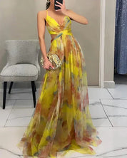 Elara Vossmont | Watercolour Floral Maxi Dress for Women