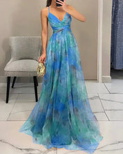 Elara Vossmont | Watercolour Floral Maxi Dress for Women