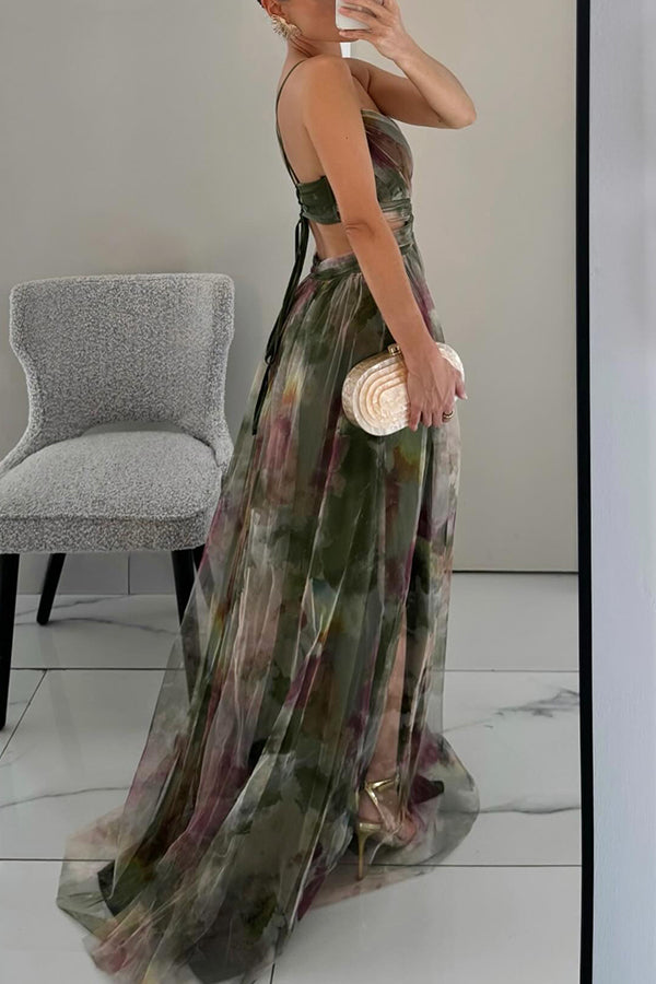 Elara Vossmont | Watercolour Floral Maxi Dress for Women