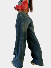 Trisha | Women's Straight-Leg High-Waist Denim Boyfriend Jeans