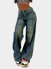 Trisha | Women's Straight-Leg High-Waist Denim Boyfriend Jeans