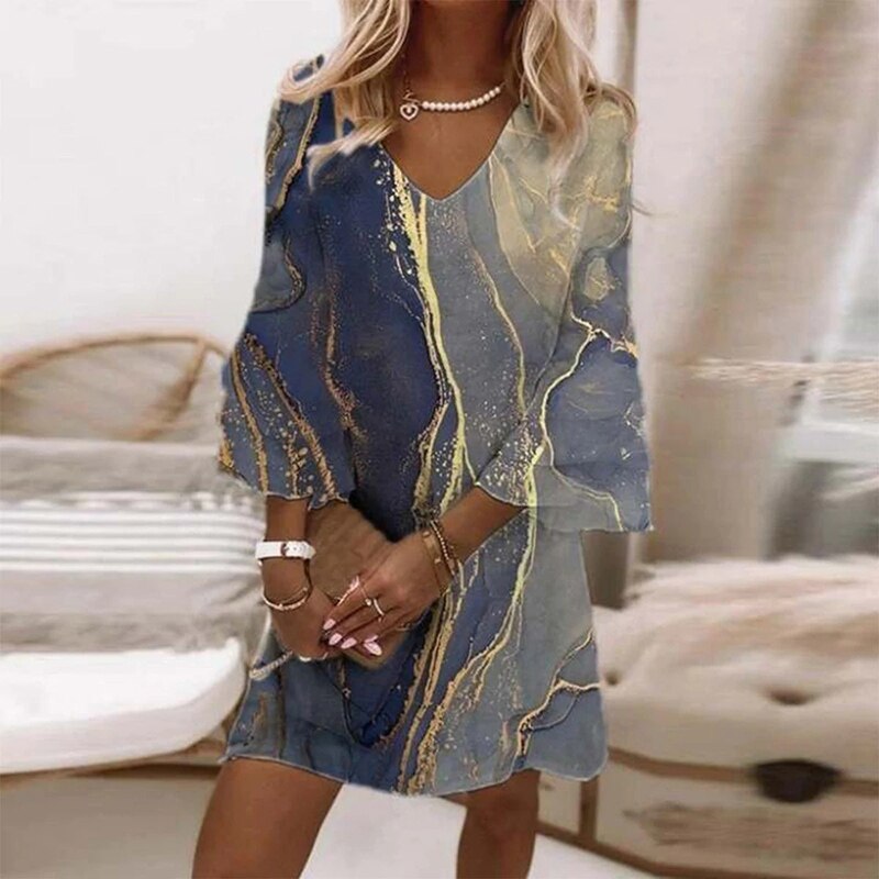 Arabella Sinclair | Blush Marble Print Mini Dress For Women