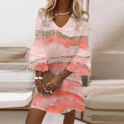Arabella Sinclair | Blush Marble Print Mini Dress For Women