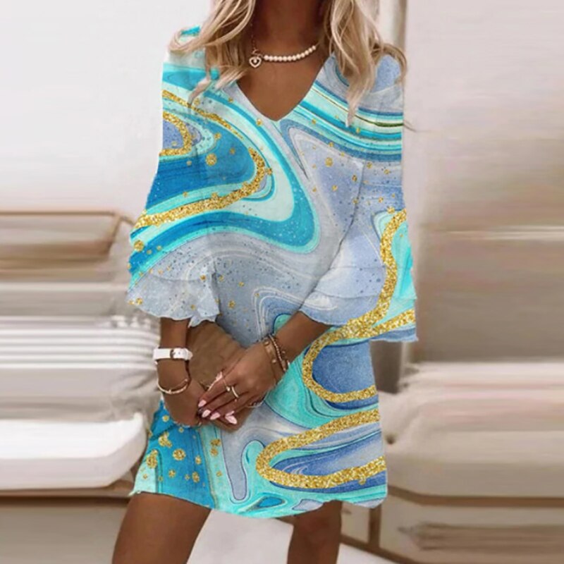 Arabella Sinclair | Blush Marble Print Mini Dress For Women