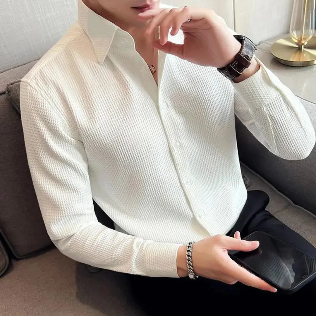 Oliver Kensington | Textured Dress Shirt For Men