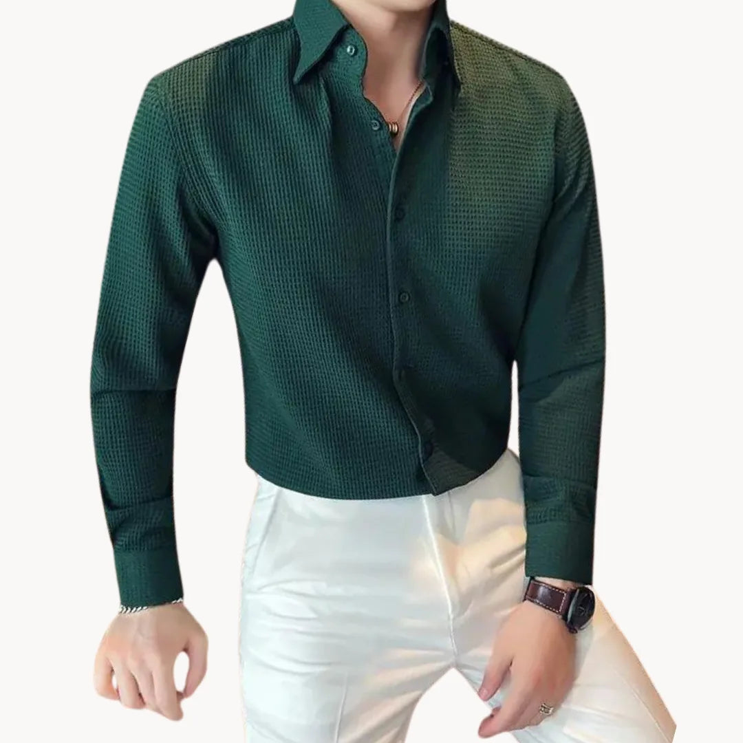 Oliver Kensington | Textured Dress Shirt For Men